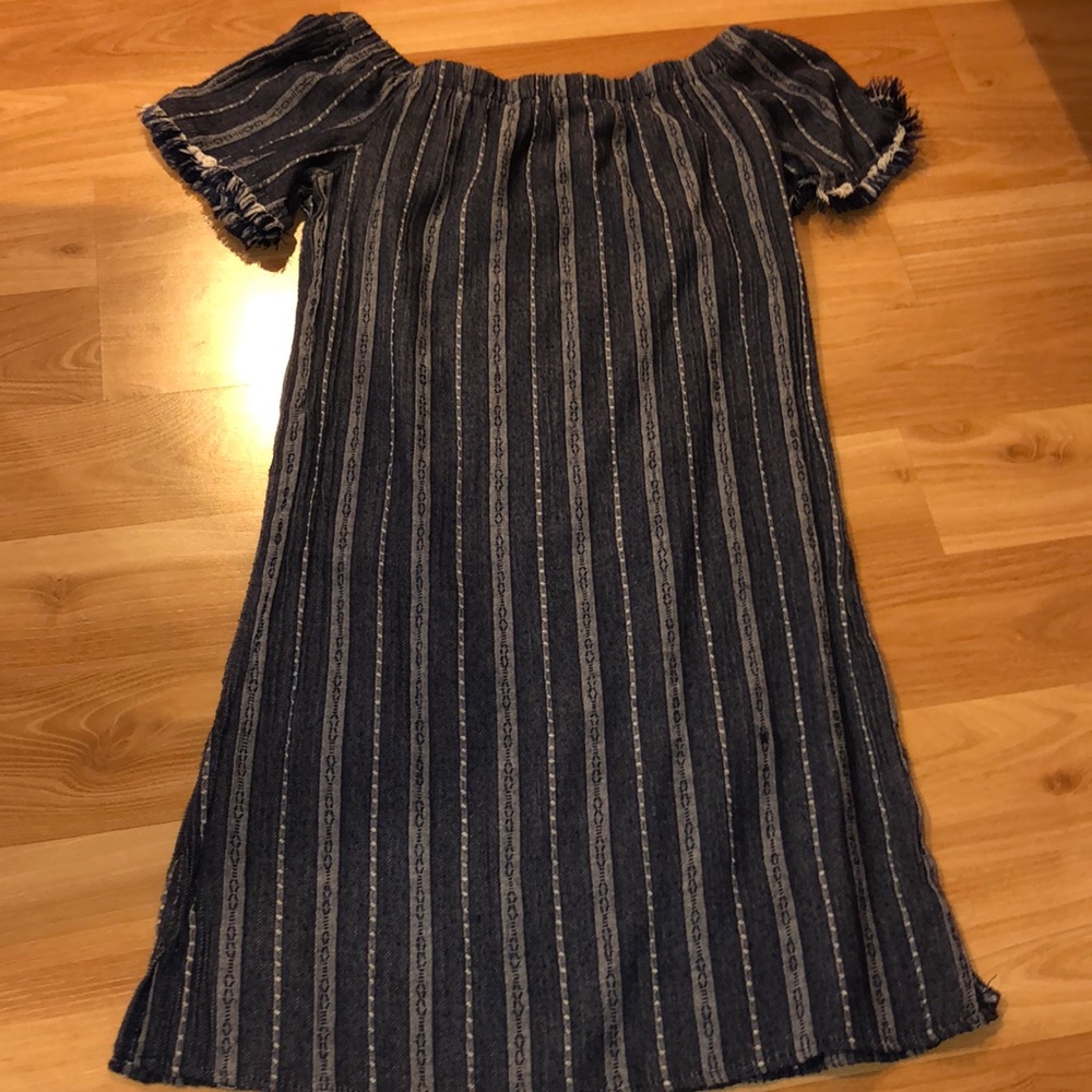 Denim Style Off the Shoulder Dress